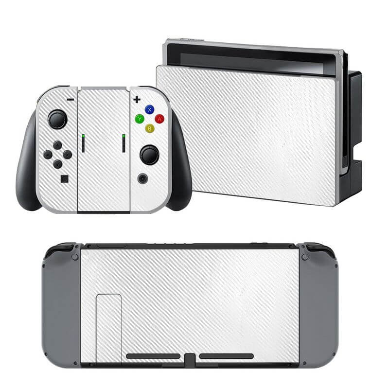 White Carbon Nintendo Switch Skin