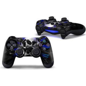 Dark Blue Skull - PS4 Controller Skin